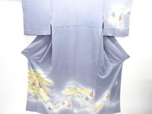 樽本伊勢蔵作　時代人物風景模様訪問着